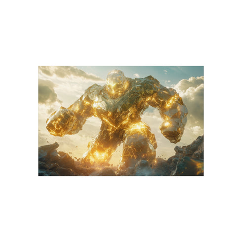"Glass and Gold Golem Poster"