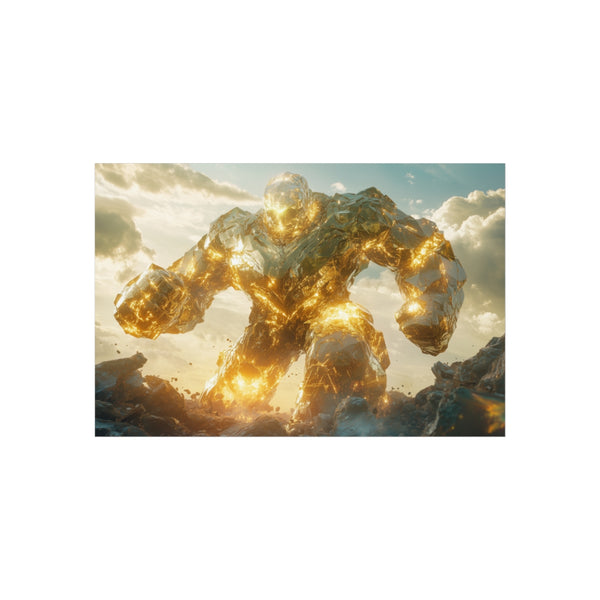 "Glass and Gold Golem Poster"