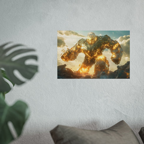 Glass and Gold Golem Poster