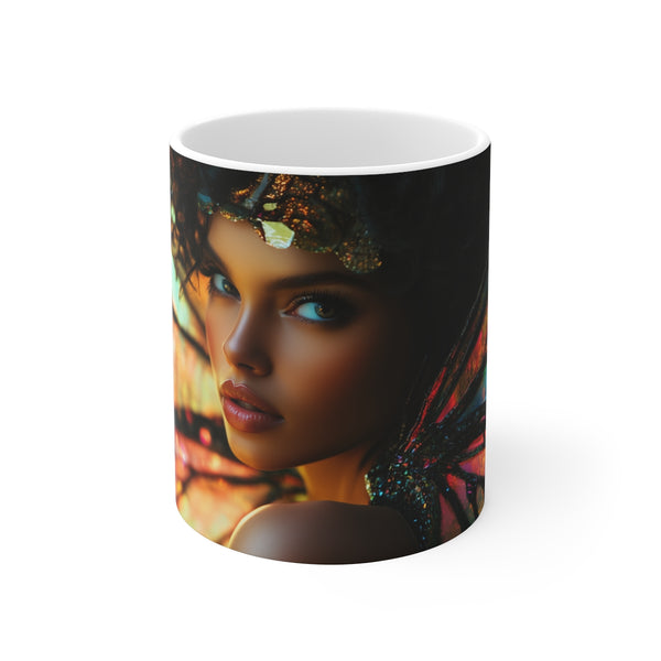 Glass Butterfly Wings Woman Mug