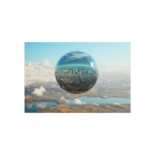 Glass City Floating Over Earth