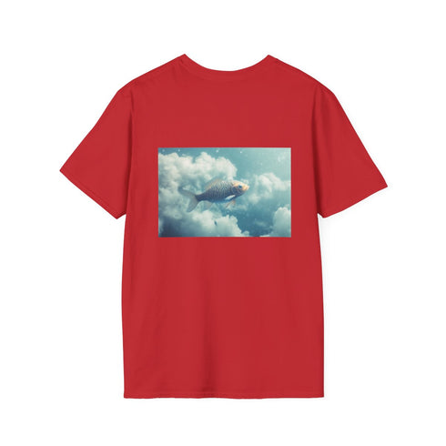 Glass Fish Swimming Clouds Tee
