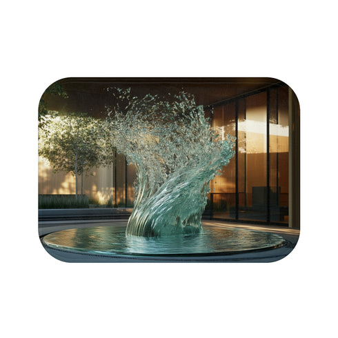 "Glass Fountain Bath Mat Light"