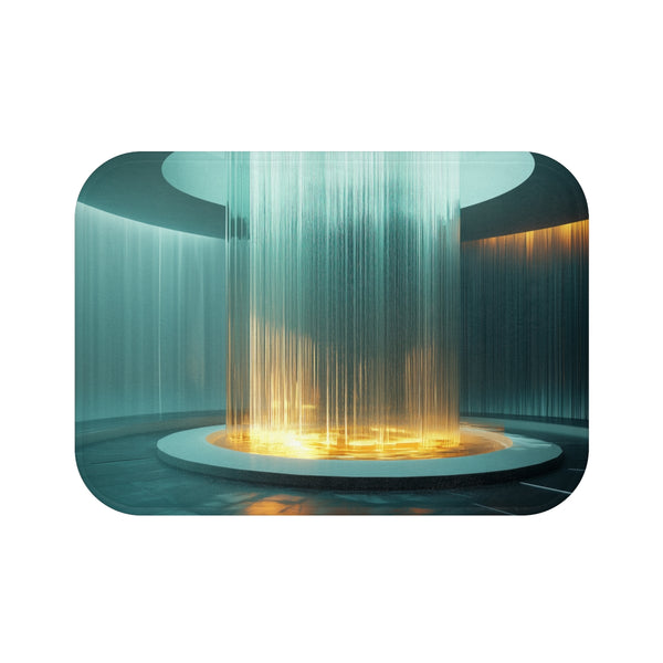 Glass Fountain Light Digital Bath mat