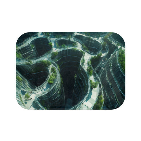 Glass Maze Bath Mat Skyscraper