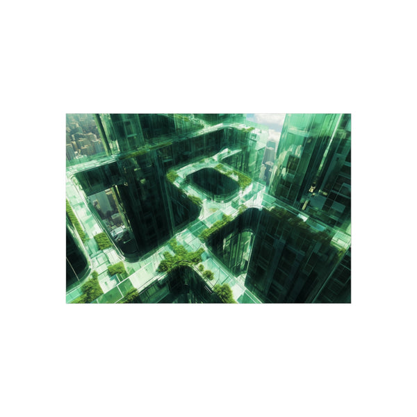 Glass Maze Skyscraper Growth Poster