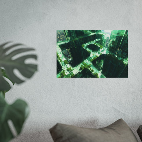 Glass Maze Skyscraper Growth Poster