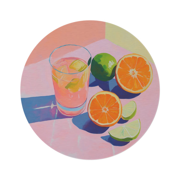 "Glass of Pink Drink Rug"