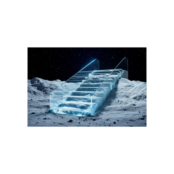 Glass Staircase Design Lunar Surface