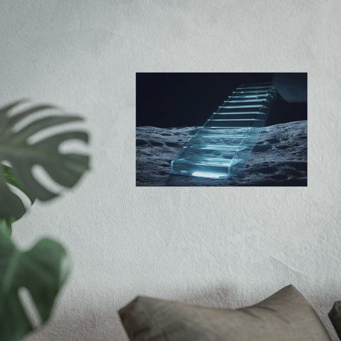 Glass Staircase on Lunar Surface