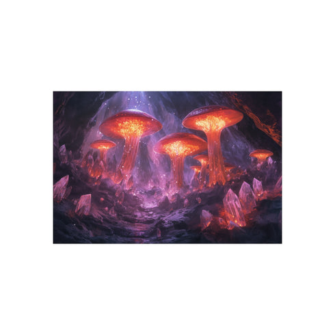 Glowing Alien Fungus Crystal Chasm