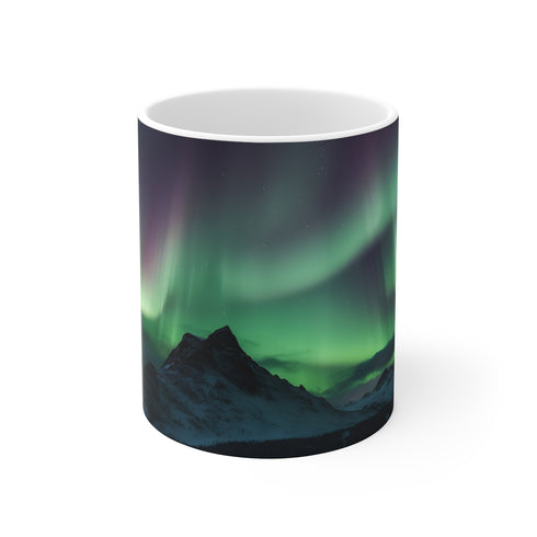 "Glowing Aurora Borealis Coffee Mug"