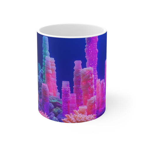 Glowing Coral Towers Coffee Mug