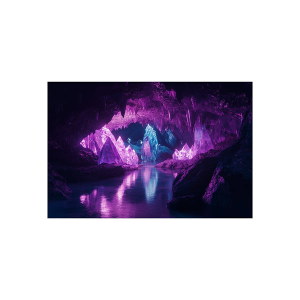 Glowing Crystal Cave Reflection Adventure