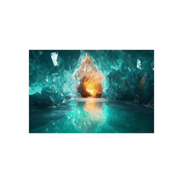 Glowing Crystal Cave Reflections Adventure