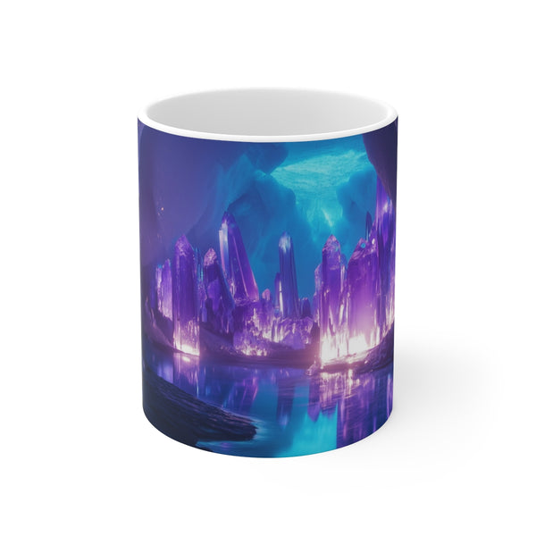 Glowing Crystal Cave Reflections Mug