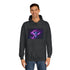 Glowing Crystal Cave with Reflections Graphic Unisex College Hoodie - Lifestyle Model View