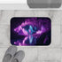 Glowing Crystal Cave with Reflections — 61×43 Memory Foam Bath Mat — Modern Bathroom Floor Lifestyle View