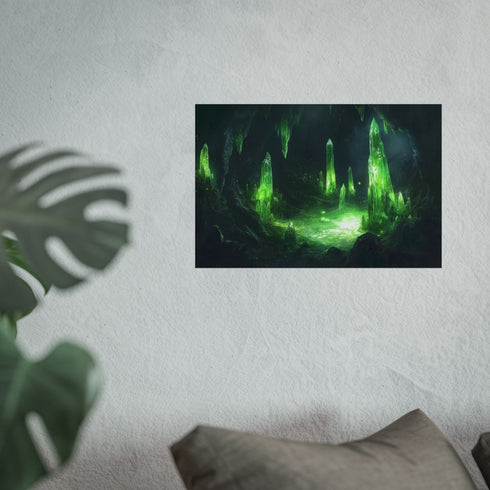 Glowing Crystal Chasm with AlienFungus