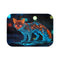 Glowing Cyber Fox Circuitry Bath Mat