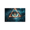 Glowing Eye Pyramid Circuit Art
