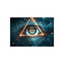 Glowing Eye Pyramid Circuit Art