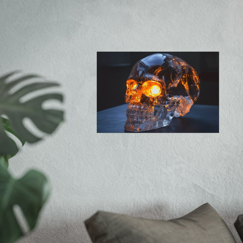 Glowing Eyes Crystal Skull Poster