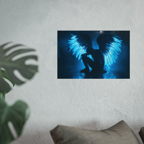 Glowing Fallen Angel Wings Artwork