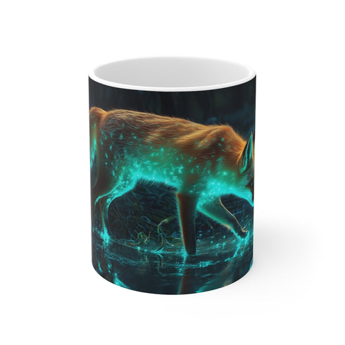 Glowing Fox Swamp Coffee Mug