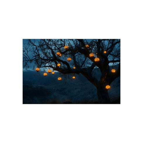 Glowing Fruit Tree Skeleton Poster
