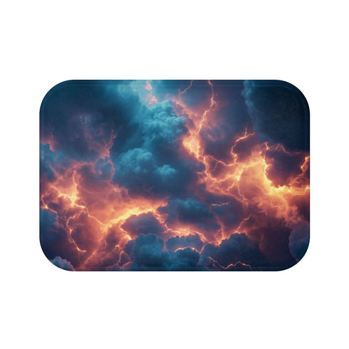 Glowing Geometric Vein Bath Mat