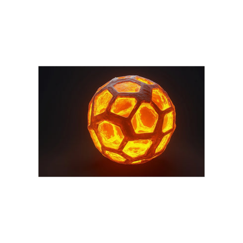 Glowing Honeycomb Planet Poster Design