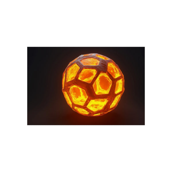 Glowing Honeycomb Planet Poster Design