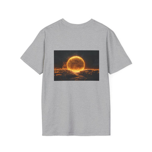 Glowing Honeycomb Planet T-Shirt Design