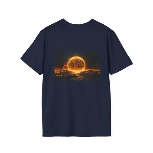 Glowing Honeycomb Planet T-Shirt Design
