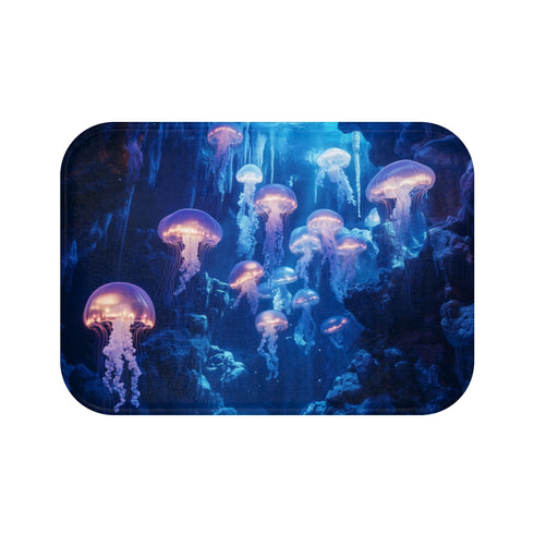 Glowing Jellyfish Bath Mat Cave
