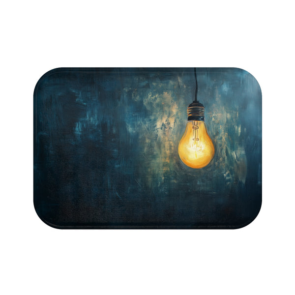 "Glowing Lightbulb Bath Mat: Brighten Your Bathroom"