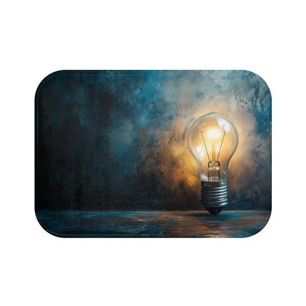 "Glowing Lightbulb Bath Mat: Illuminate Your Bathroom"