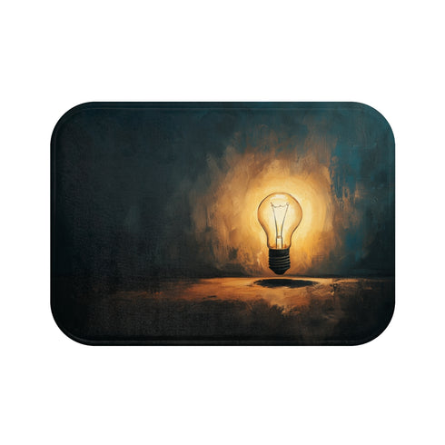 Glowing Lightbulb Bath Mat