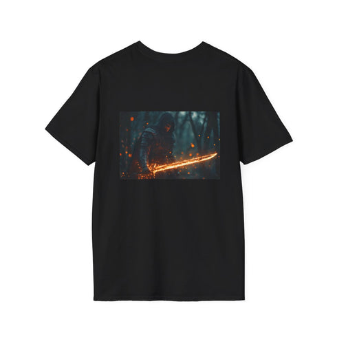 Glowing Sword Knight Warrior Tee