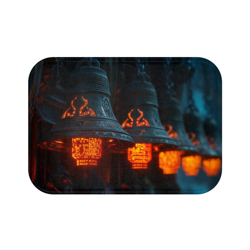 "Glowing temple bells code bath"