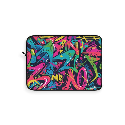 "Glowing Urban Graffiti Laptop Sleeve"