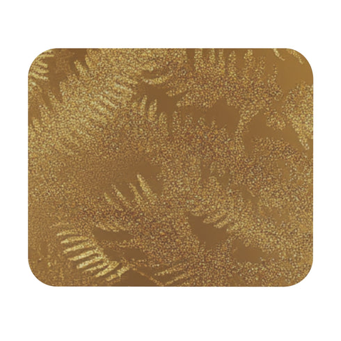 Gold Fern Shimmer Mouse Pad
