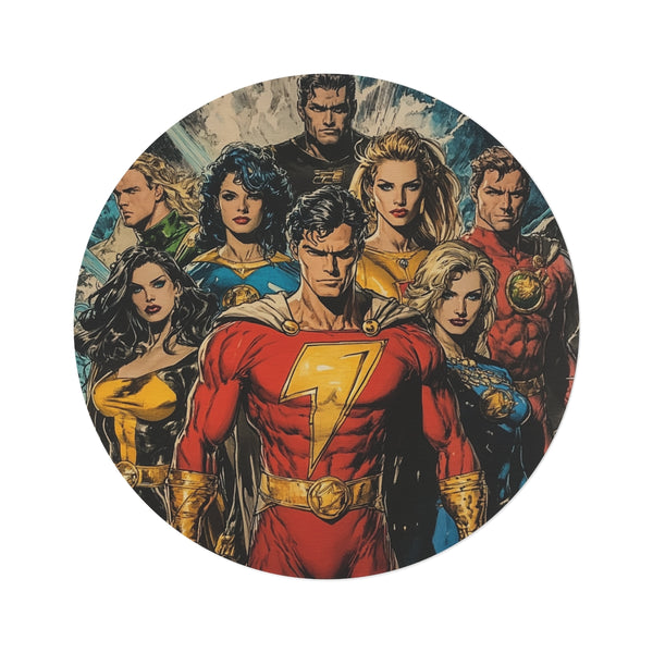 "Golden Age Captain Round Rug: The Ultimate Tribute"