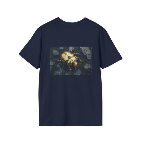 Golden Beetle Crawl Obsidian T-Shirt