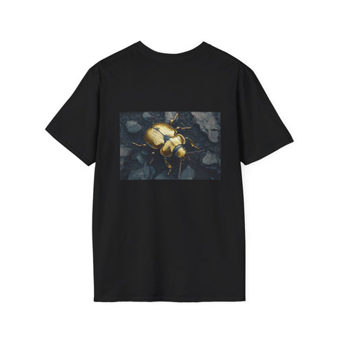 Golden Beetle Crawl Obsidian T-Shirt