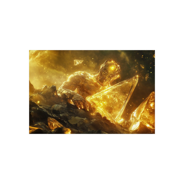 "Golden Glass Golem Army Rising"