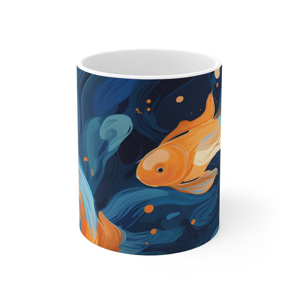 "Golden Koi Fish Coffee Mug"