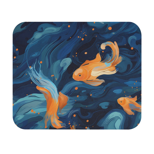 Golden Koi Fish Mouse Pad
