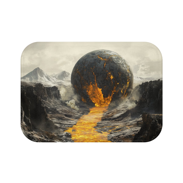 Golden Lava Bath Mat Design